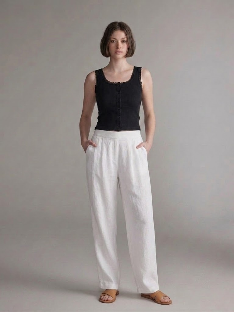 Amente - Button Knit Tank
