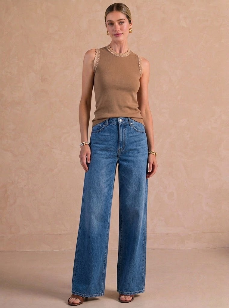 Current Air - Ribbed Knit Tank Top